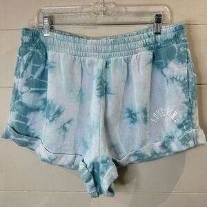 Victoria’s Secret Pink | NWOT Blue Tie Dye Sweat Shorts Size XL